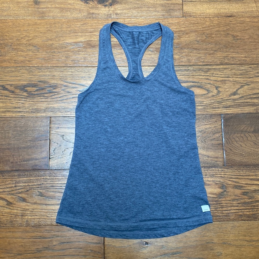 Vuori Lux Performance Tank, Navy Heather, size XS